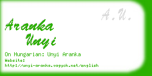 aranka unyi business card